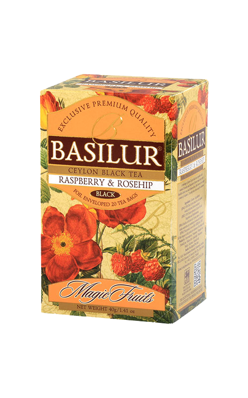 Trà Basilur Magic Fruits Raspberry & Rosehip Tea Bag
