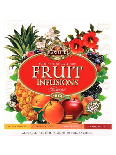 Trà Trái Cây Basilur Fruit Infusions - Assorted 40 Envelopes 72g (Hộp Giấy) 1