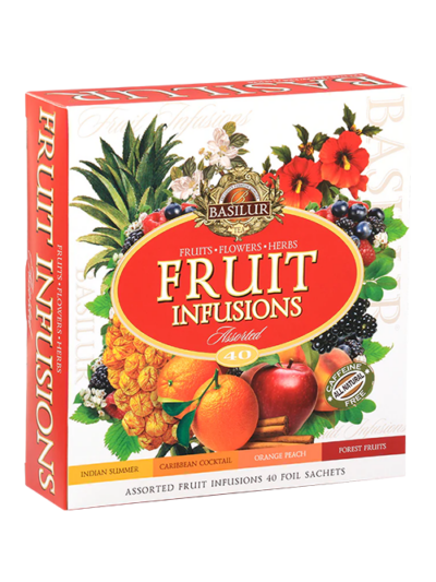 Trà Trái Cây Basilur Fruit Infusions - Assorted 40 Envelopes 72g (Hộp Giấy)