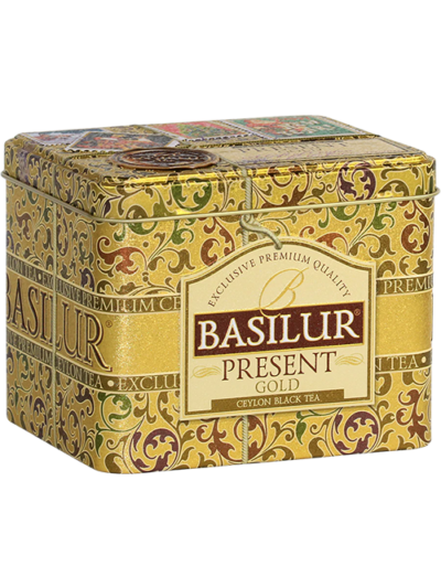 Trà Basilur - Bộ Sưu Tập Quà Tặng - Phiên Bản Vàng 100g (Hộp Thiếc)