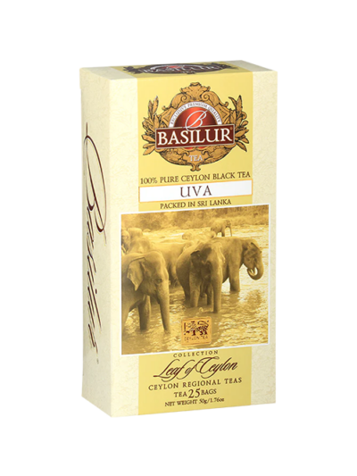 Trà Basilur - Trà Lá UVA Cao Cấp - Ceylon 50g (Hộp Giấy)