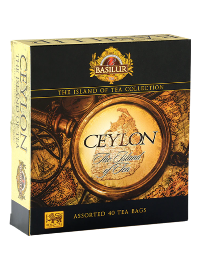 Trà Đen Ceylon Basilur Island Of Tea - Assorted 40 Envelopes 80g (Hộp Giấy)